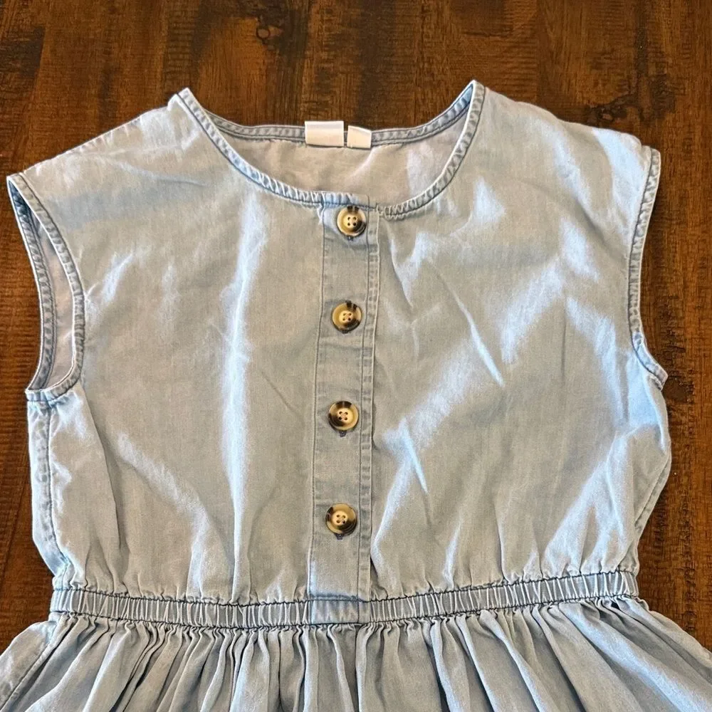 Gap light wash denim Sleeveless Kids Dress